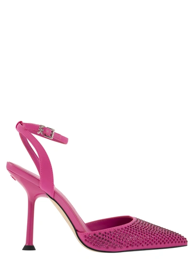 Shop Michael Kors Imani Pump Pumps In Fabric With Crystals