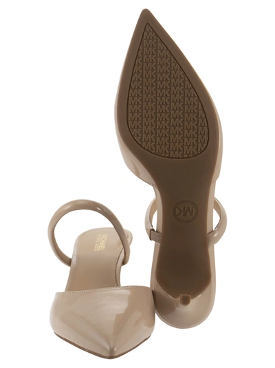 Shop Michael Kors Jessa Shiny Leather Sandals