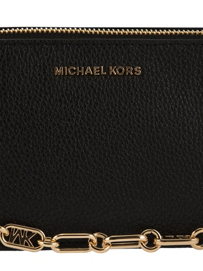 Shop Michael Kors Jet Set Small Chamber Bag In Grained Leather With Double Zip