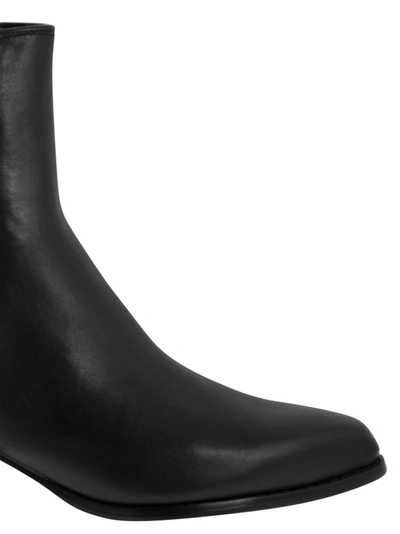 Shop Michael Kors Kinlee Leather And Stretch Knit Ankle Boot