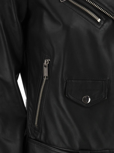 Shop Michael Kors Leather Biker Jacket