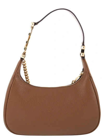 Shop Michael Kors Piper Small Grained Leather Shoulder Bag