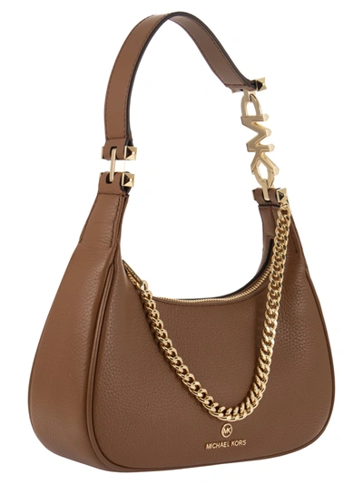 Shop Michael Kors Piper Small Grained Leather Shoulder Bag