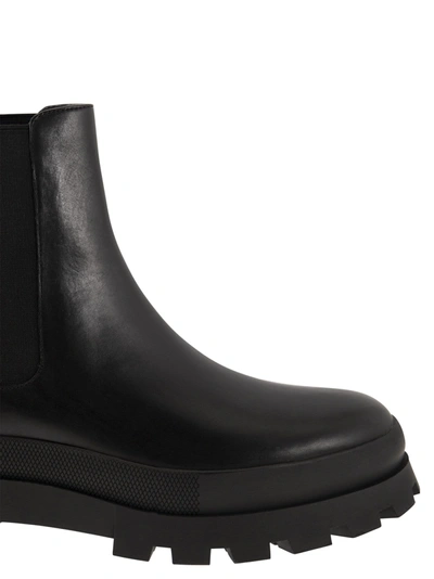 Shop Michael Kors Rowan Leather Chelsea Boot With Logo