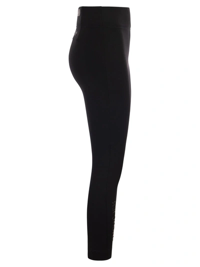 Moncler Brand-embossed Slim-fit High-rise Stretch-woven Leggings