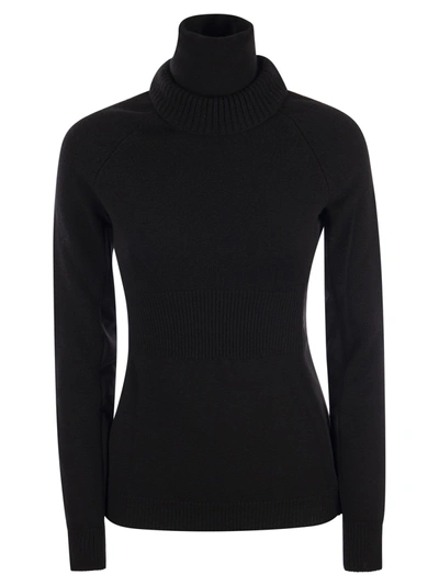 Moncler Wool  Fleece Polo Neck Jumper