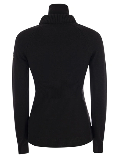Moncler Wool  Fleece Polo Neck Jumper