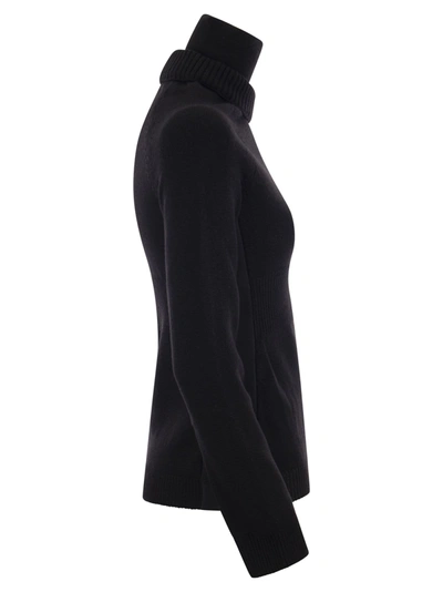 Moncler Wool  Fleece Polo Neck Jumper