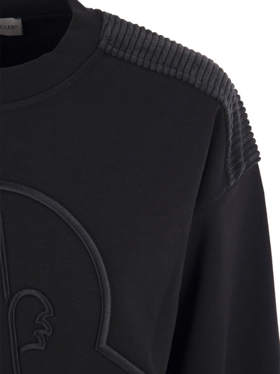 Shop Moncler Sweatshirt With Embroidered Logo