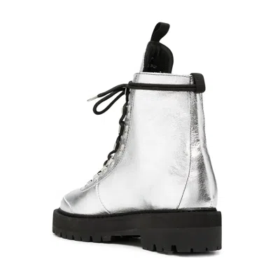 Shop Off-white Off White Off White Metallic Finish Ankle Boots