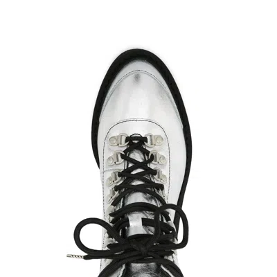 Off-white Off White Metallic Finish Ankle Boot