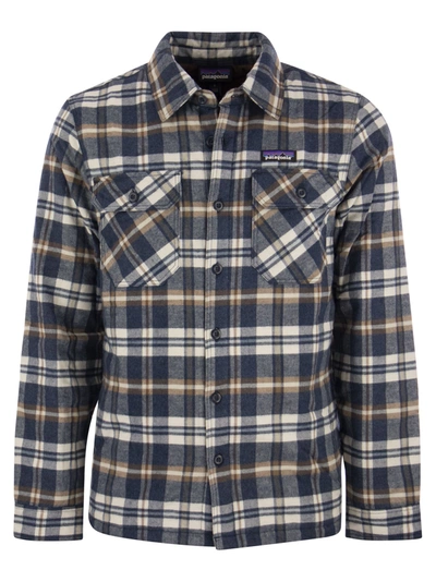 Shop Patagonia Medium Weight Organic Cotton Insulated Flannel Shirt Fjord