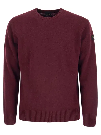 Shop Paul & Shark Wool Crew Neck With Arm Patch
