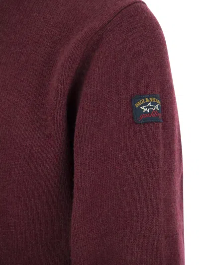 Shop Paul & Shark Wool Crew Neck With Arm Patch