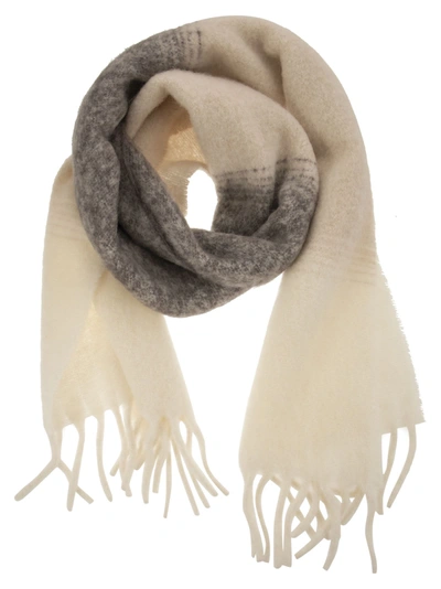 Shop Peserico Alpaca Blend Scarf With Fringes