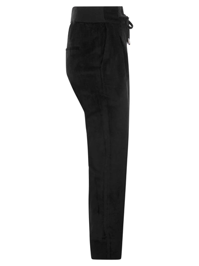 Shop Peserico Corduroy Pull Up Trousers