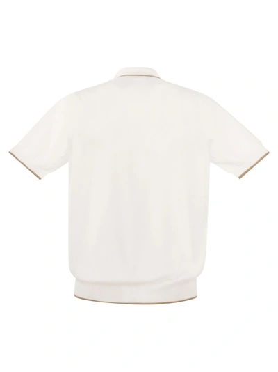Shop Peserico Cotton Polo Shirt