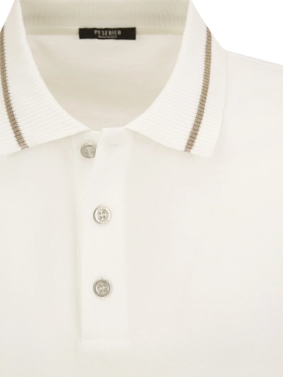 Shop Peserico Cotton Piqué Polo Shirt