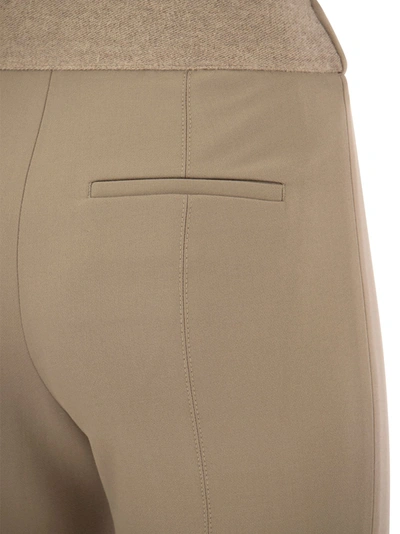 Shop Peserico Skinny Fit Trousers In Viscose And Cotton