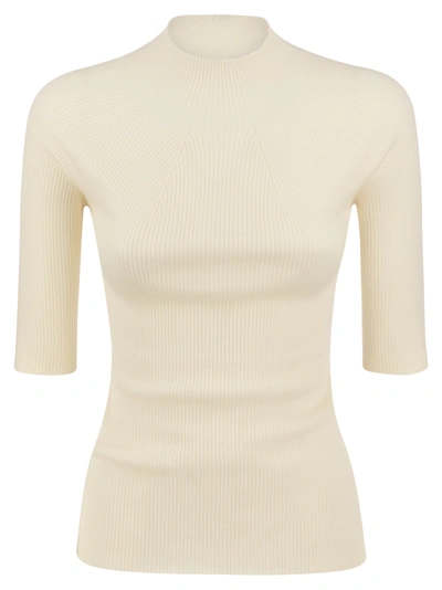 Shop Peserico Tricot Jersey With Half Sleeves