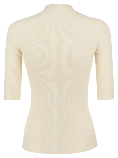 Shop Peserico Tricot Jersey With Half Sleeves