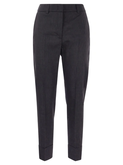 Shop Peserico Wool And Linen Trousers