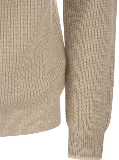 Shop Peserico Wool And Cashmere Turtleneck Sweater