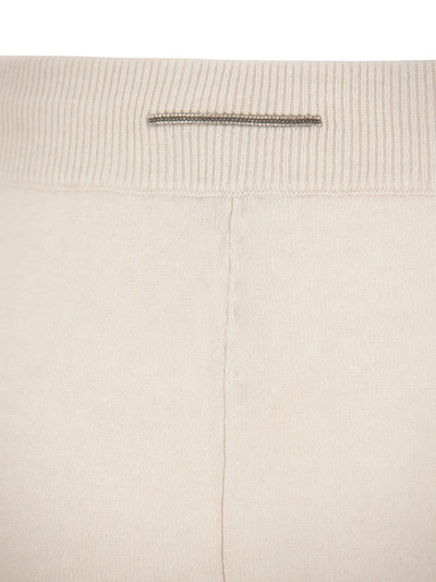 Shop Peserico Wool, Silk And Cashmere Knit Trousers