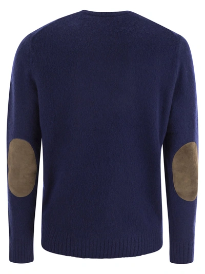 Shop Polo Ralph Lauren Crew Neck Sweater In Wool And Cashmere