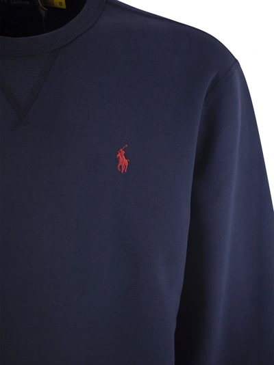 Shop Polo Ralph Lauren Crew Neck Sweatshirt With Logo