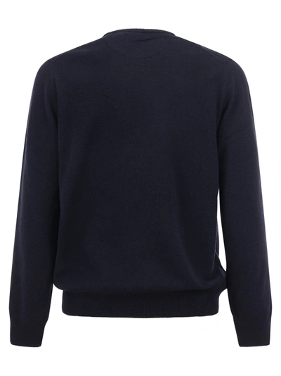 Polo Ralph Lauren Black Crew Neck Knitwear In Blue