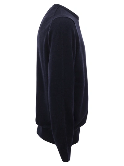 Polo Ralph Lauren Black Crew Neck Knitwear In Blue
