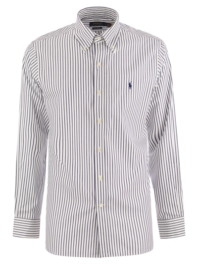 Shop Polo Ralph Lauren Custom Fit Striped Cotton Shirt