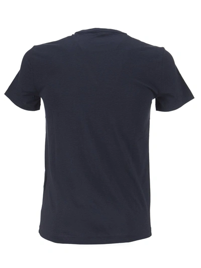 Polo Ralph Lauren Blue Crewneck T-shirt With Pony Embroidery On The Front