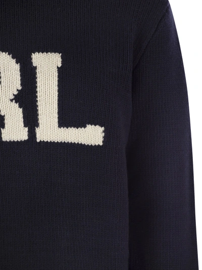 Shop Polo Ralph Lauren Rl Wool Inlay Sweater