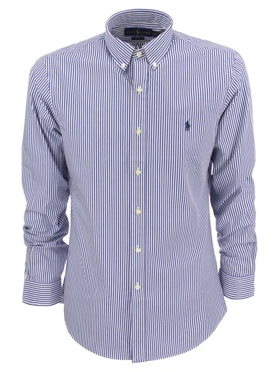 Shop Polo Ralph Lauren Striped Stretch Poplin Shirt