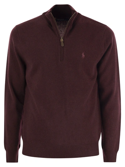 Shop Polo Ralph Lauren Wool Pullover With Half Zip