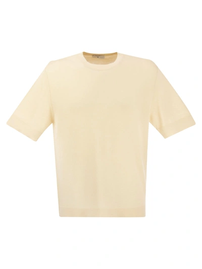 Shop Pt Pantaloni Torino Cotton And Silk T Shirt
