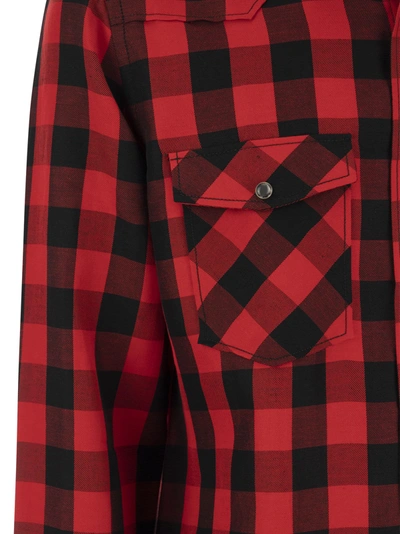 Pt Pantaloni Torino Checked Shirt In Cotton And Linen Blend