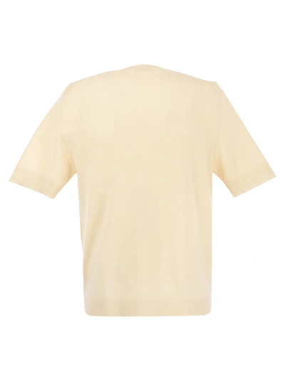 Shop Pt Pantaloni Torino Cotton And Silk T Shirt
