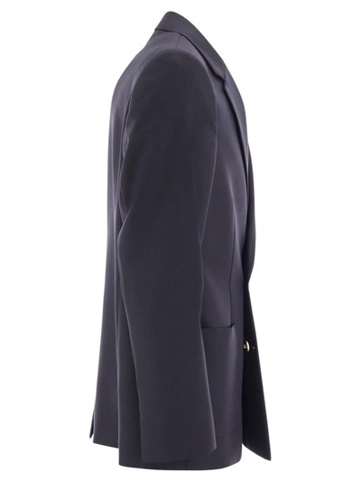Shop Pt Pantaloni Torino Double Breasted Jacket In Wool Blend