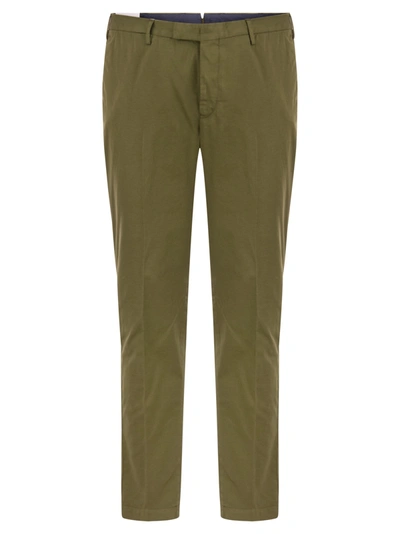Shop Pt Pantaloni Torino Skinny Trousers In Cotton And Silk