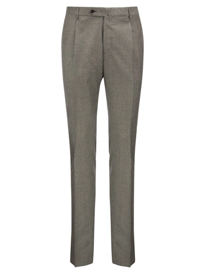 Shop Pt Pantaloni Torino Super Slim Pied De Poule Wool Trousers