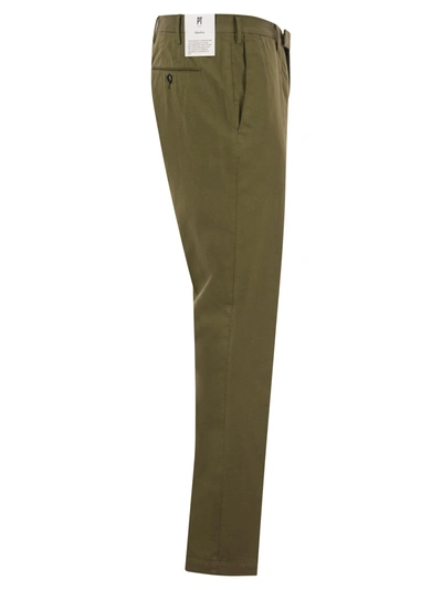 Shop Pt Pantaloni Torino Skinny Trousers In Cotton And Silk