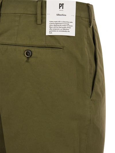 Pt Pantaloni Torino Skinny Trousers In Cotton And Silk