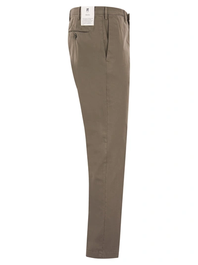 Pt Pantaloni Torino Superslim Trousers In Cotton And Silk
