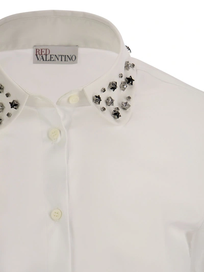 Shop Red Valentino Cotton Shirt With Stones