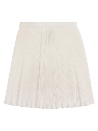 Shop Red Valentino Pleated Cotton Blend Shorts