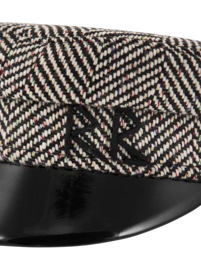 Shop Ruslan Baginskiy Baker Boy Striped Wool Blend Hat
