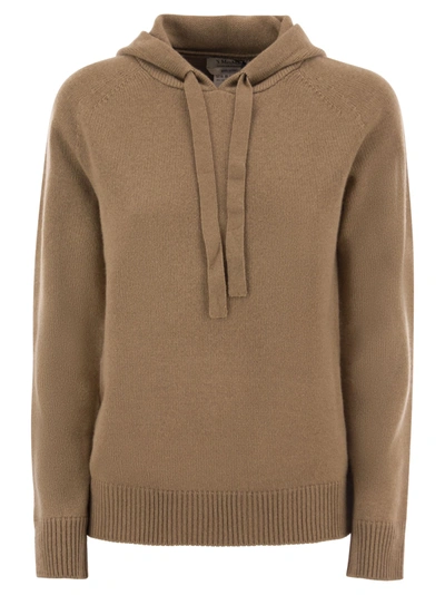 Shop 's Max Mara S Max Mara Virgola Hooded Sweater In Cashmere Yarn